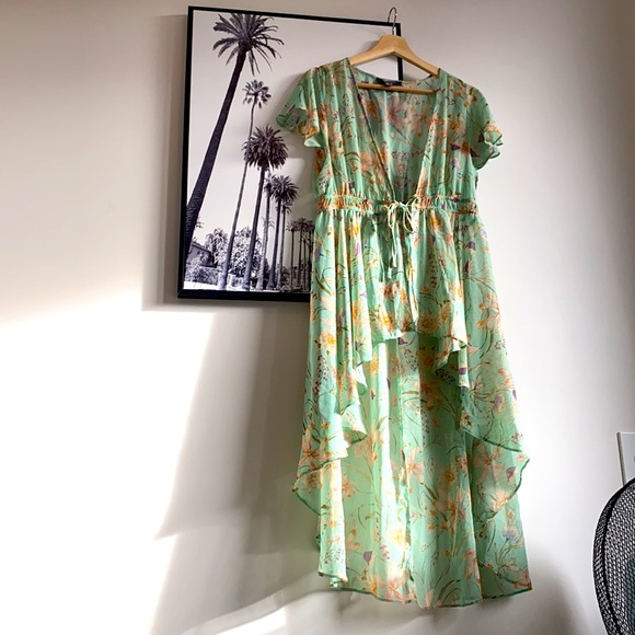 Primark Other - Unique sheer waterfall floral beach cover up NWOT Size 14 M/L